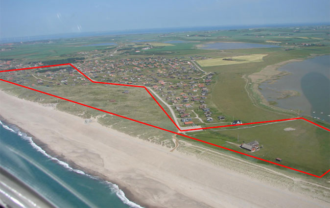 Luftfoto af Vejlby Klit